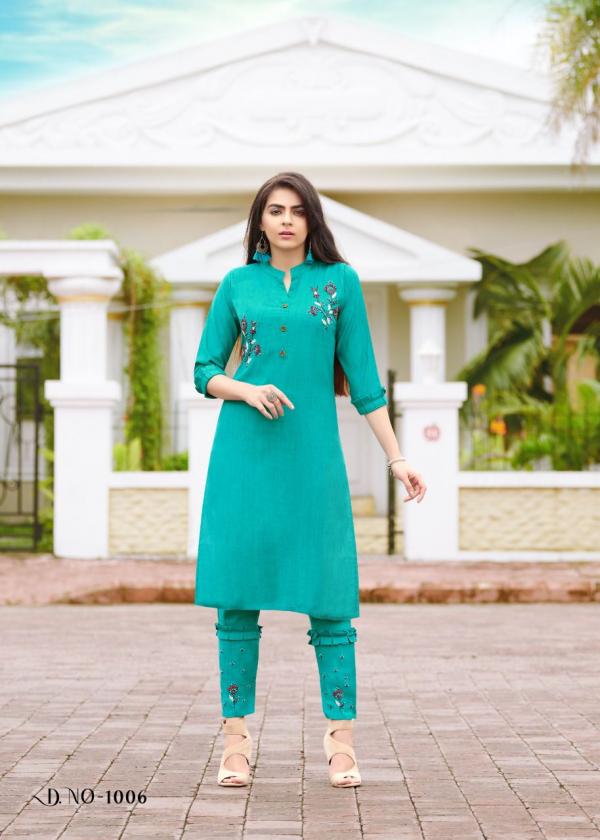 Festive Aarohi Liza Rayon Designer Exclusive Kurti Pent Collection